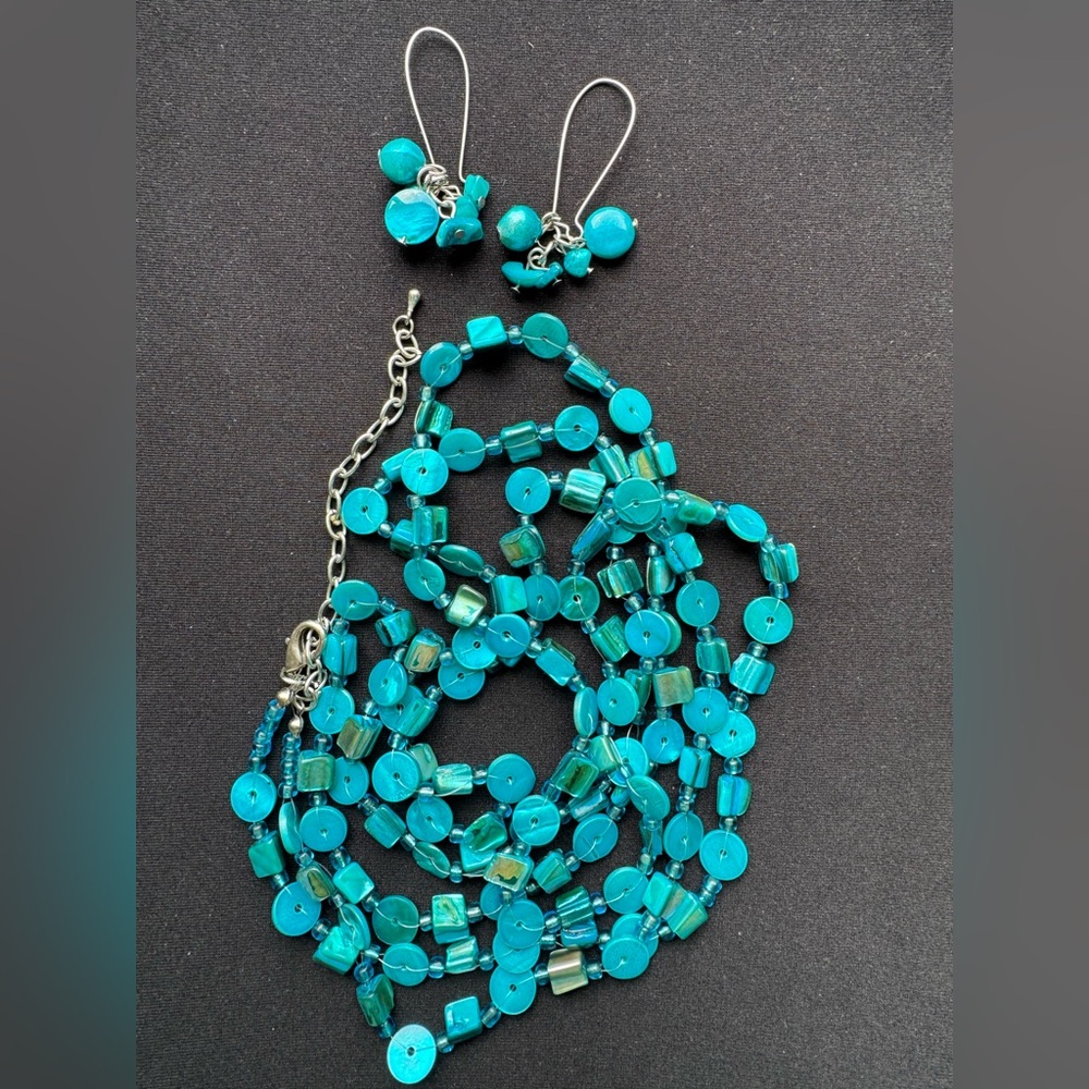 Turquoise Beaded Jewelry Set
